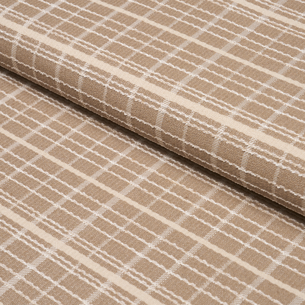 Merrick Performance Plaid - Beige - Schumacher 87690 Fabric - Schumacher Fabric