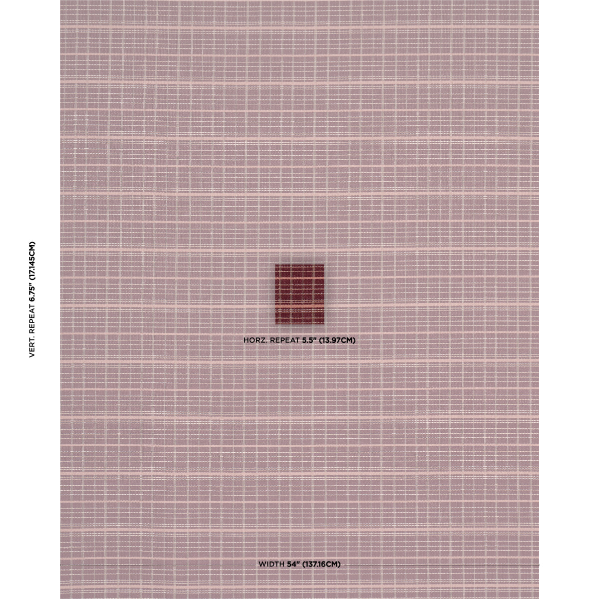 Merrick Performance Plaid - Garnet - Schumacher 87693 Fabric - Schumacher Fabric