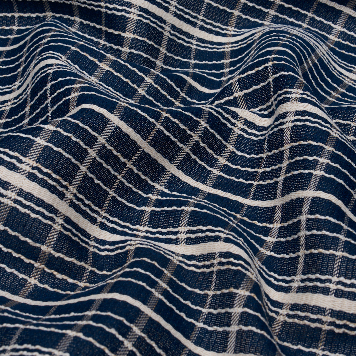 Merrick Performance Plaid - Navy - Schumacher 87694 Fabric - Schumacher Fabric
