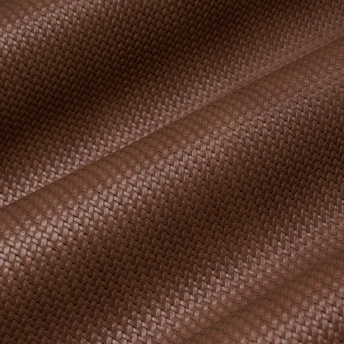Vegan Leather Rattan Indoor/Outdoor - Chocolate - Schumacher 87804 Fabric - Schumacher Fabric