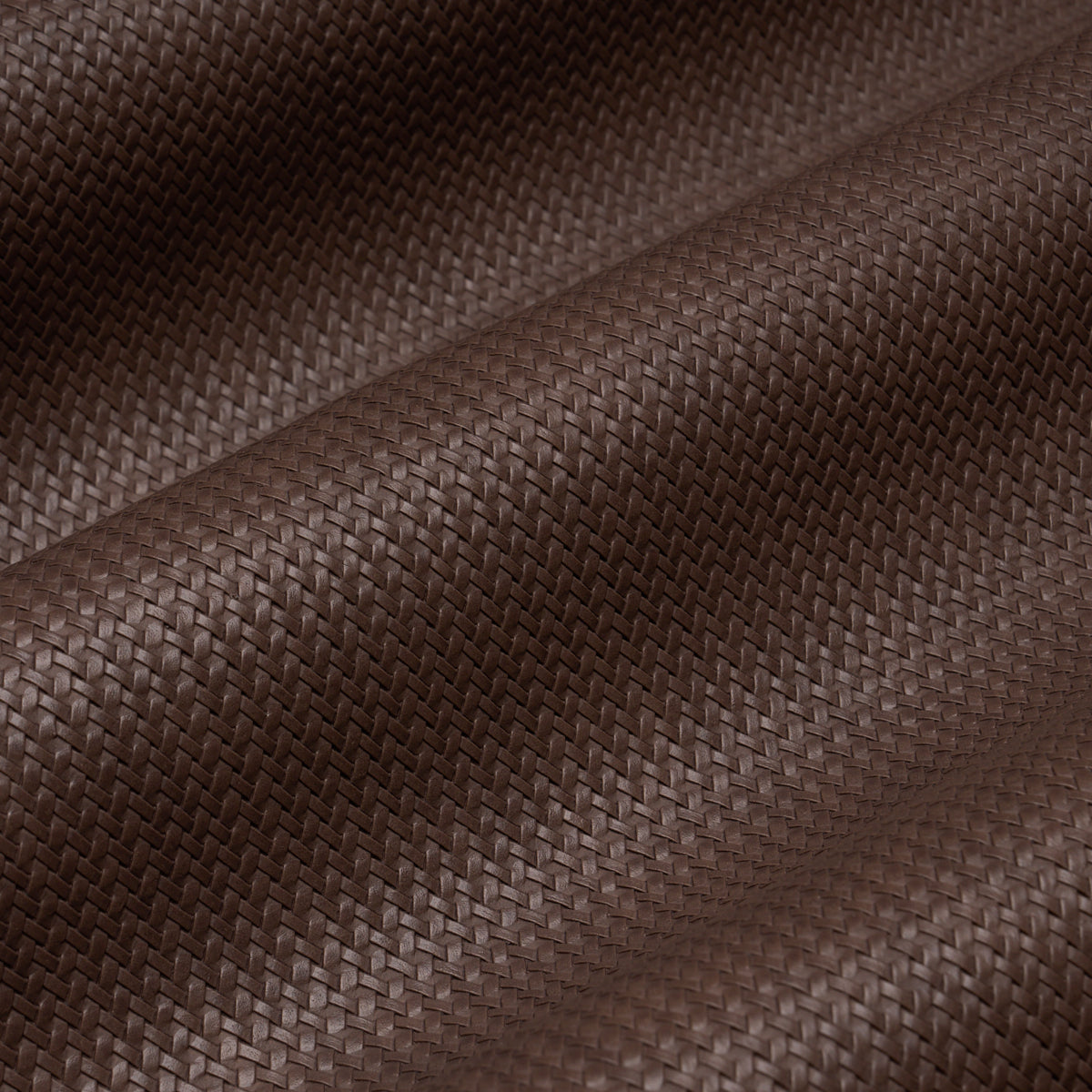 Vegan Leather Rattan Indoor/Outdoor - Brown - Schumacher 87805 Fabric - Schumacher Fabric