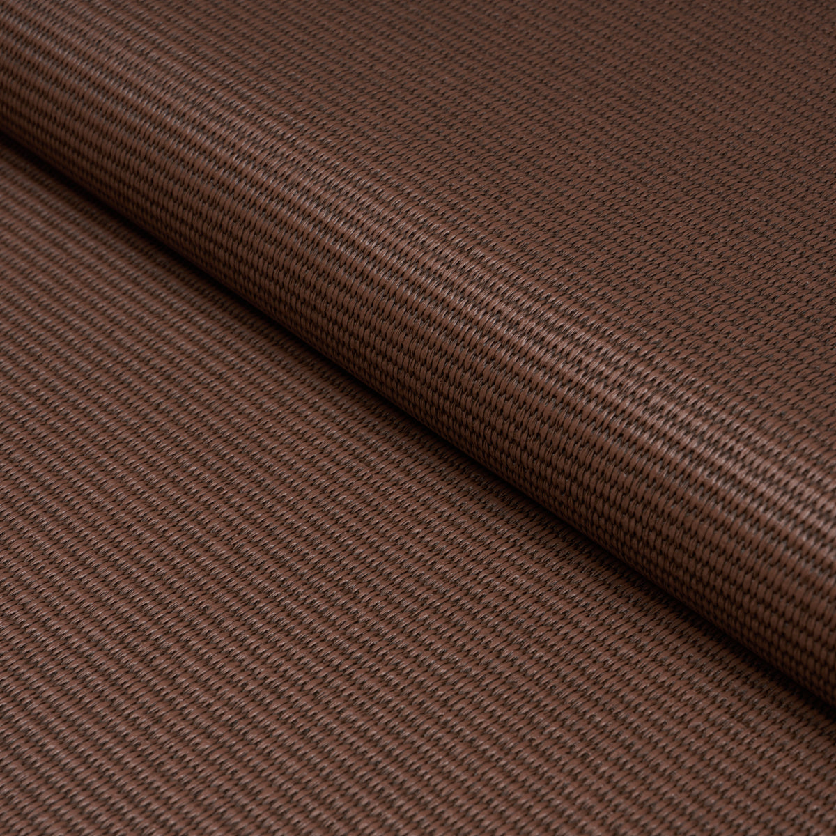 Vegan Leather Basketweave In/Out - Chocolate - Schumacher 87812 Fabric - Schumacher Fabric