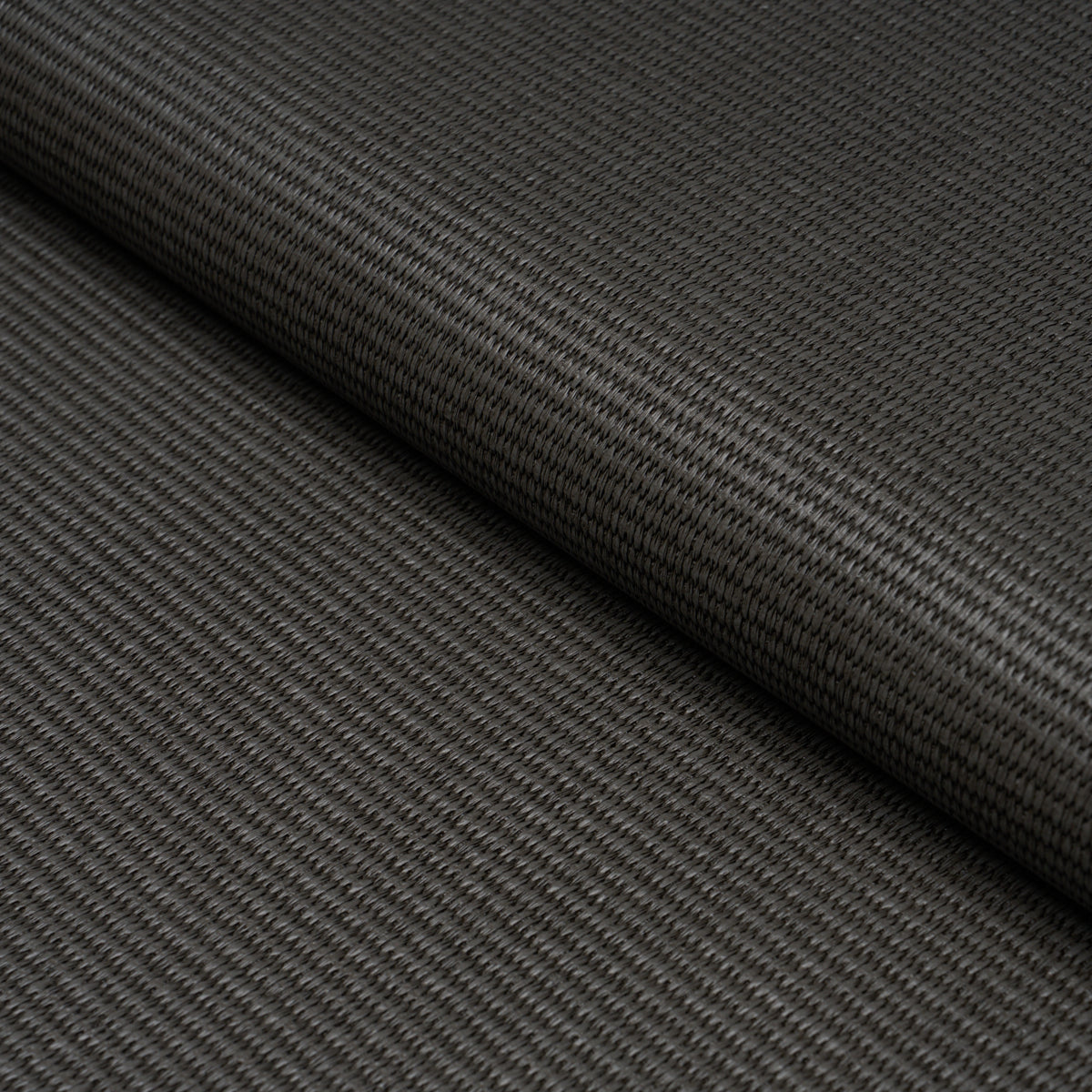 Vegan Leather Basketweave In/Out - Charcoal - Schumacher 87814 Fabric