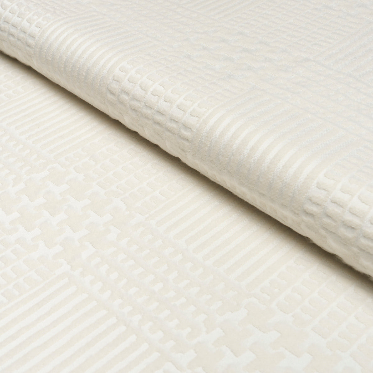 Fuzzy Plaid - Nacre - Schumacher 88010 Fabric - Schumacher Fabric