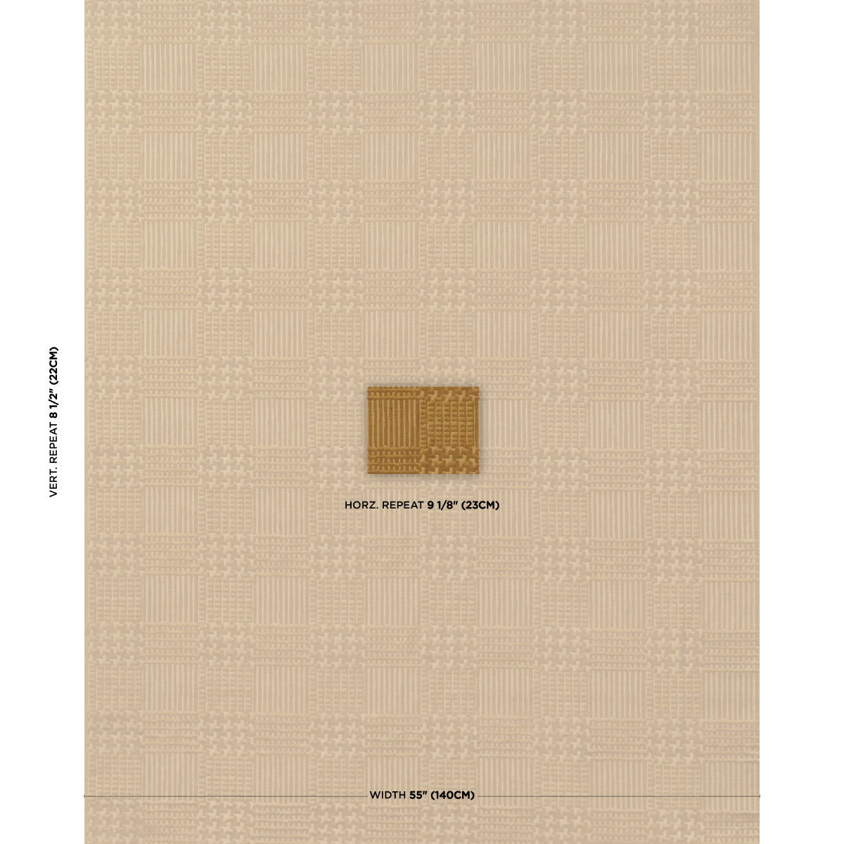 Fuzzy Plaid - Camel - Schumacher 88011 Fabric - Schumacher Fabric