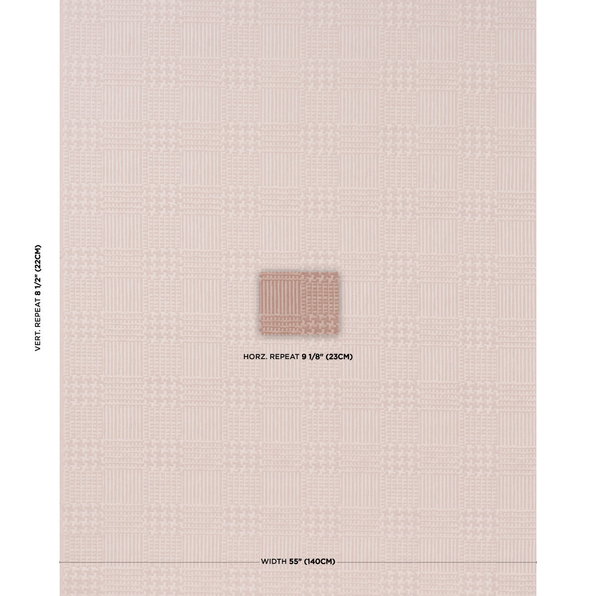 Fuzzy Plaid - Wythe Rose - Schumacher 88012 Fabric - Schumacher Fabric