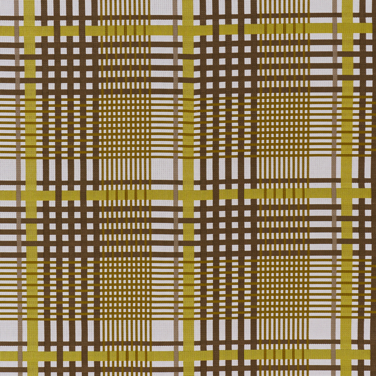 Resonance Plaid Indoor/Outdoor - Mimosa Glow - Schumacher 88061 Fabric - Schumacher Fabric