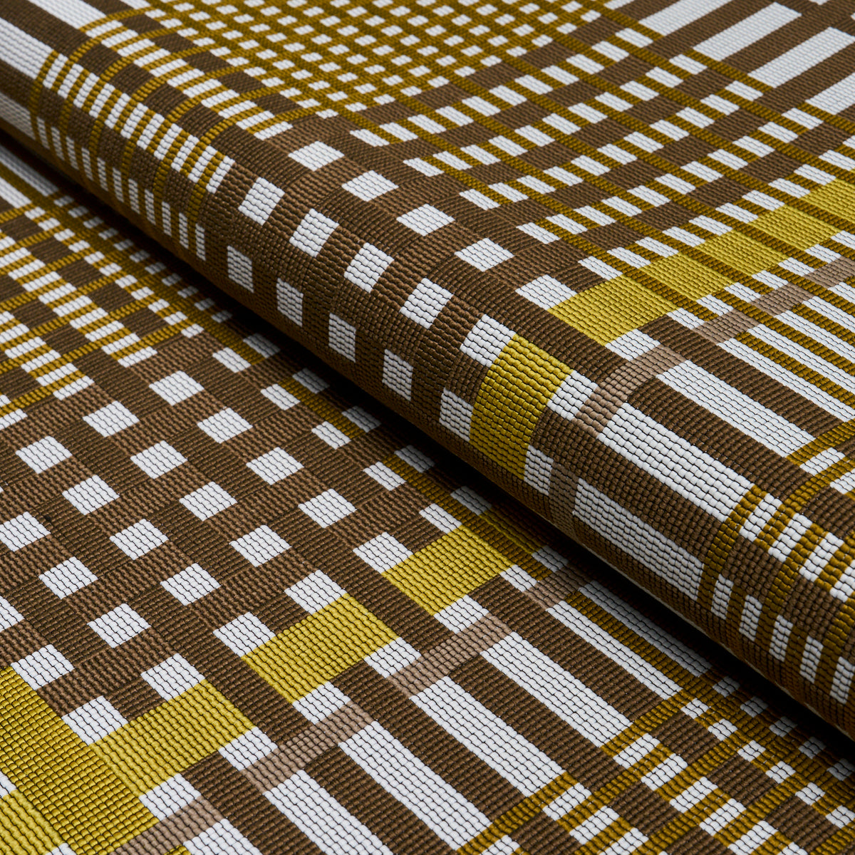 Resonance Plaid Indoor/Outdoor - Mimosa Glow - Schumacher 88061 Fabric