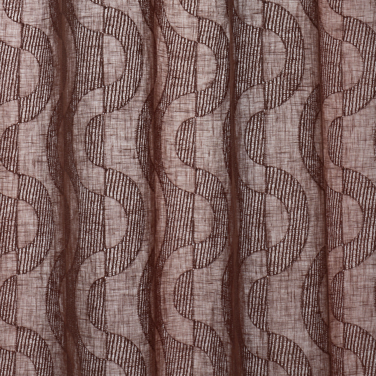 Stay In Tune Sheer - Terracotta - Schumacher 88091 Fabric