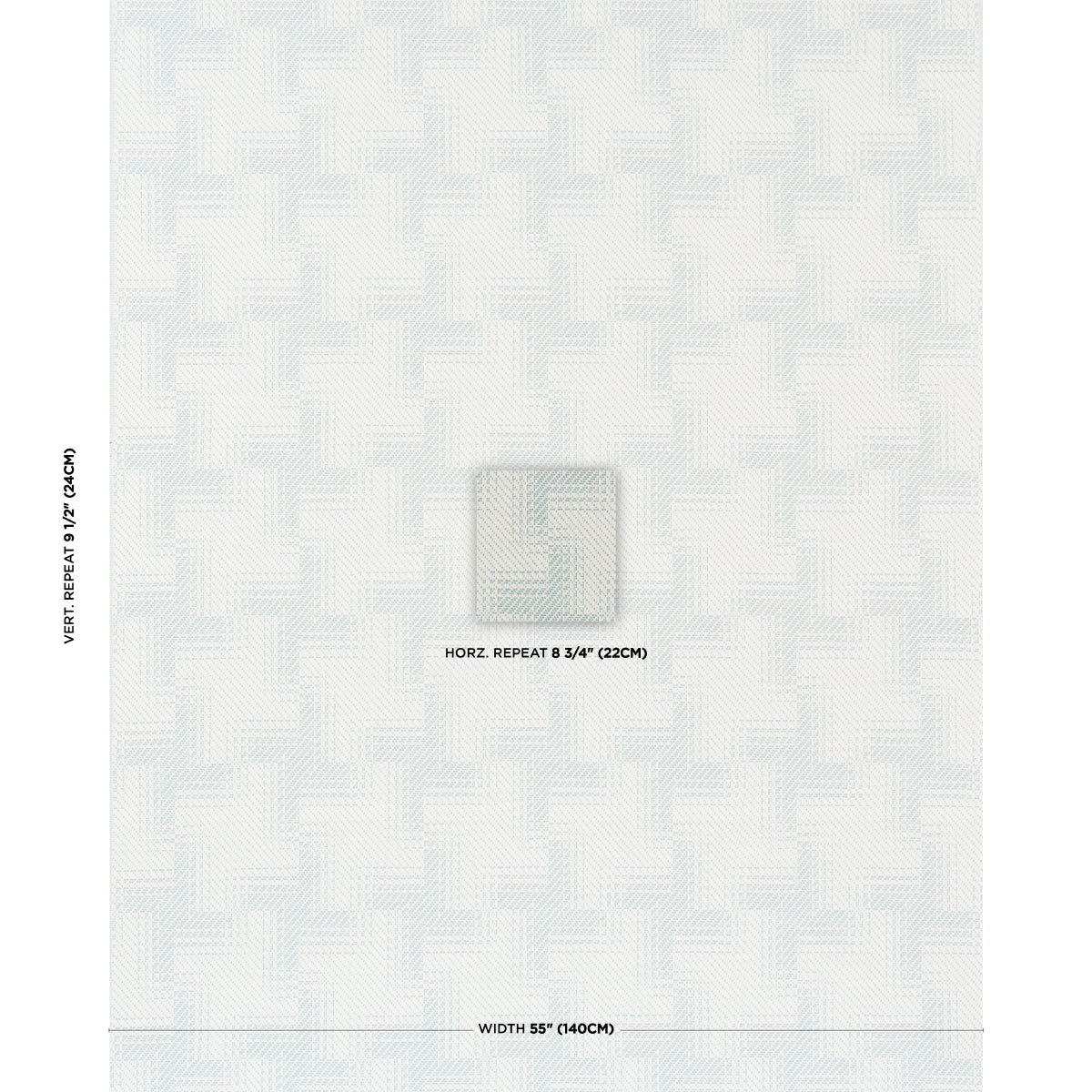 Vibrato Houndstooth - Sky - Schumacher 88110 Fabric - Schumacher Fabric