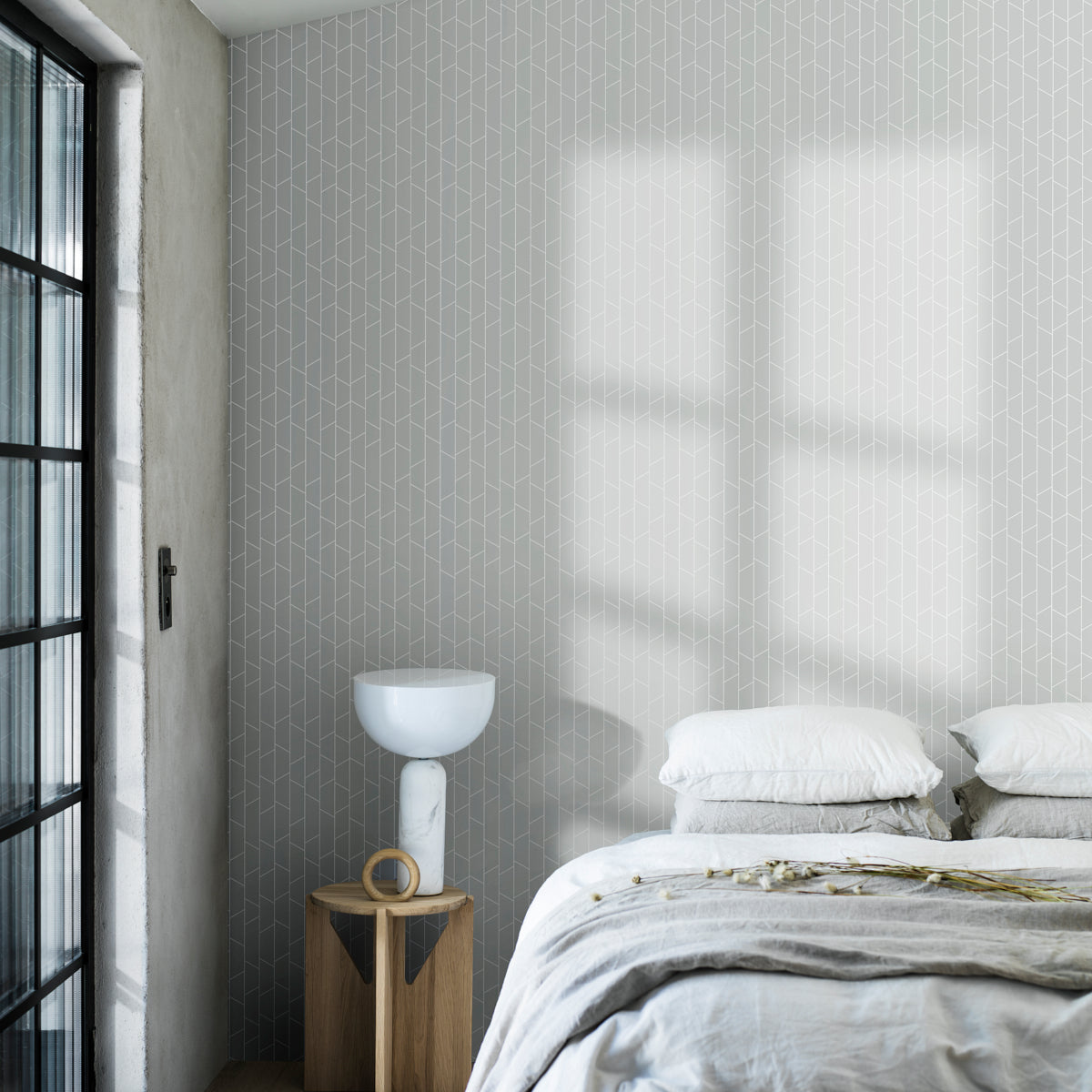 Angle - Grey - Schumacher 8820 Wallpaper - Schumacher Wallpaper