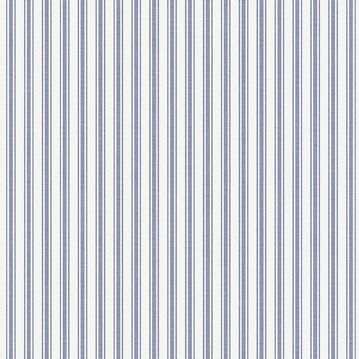 Aspö Stripe - Blue - Schumacher 8870 Wallcovering - Schumacher Wallpaper