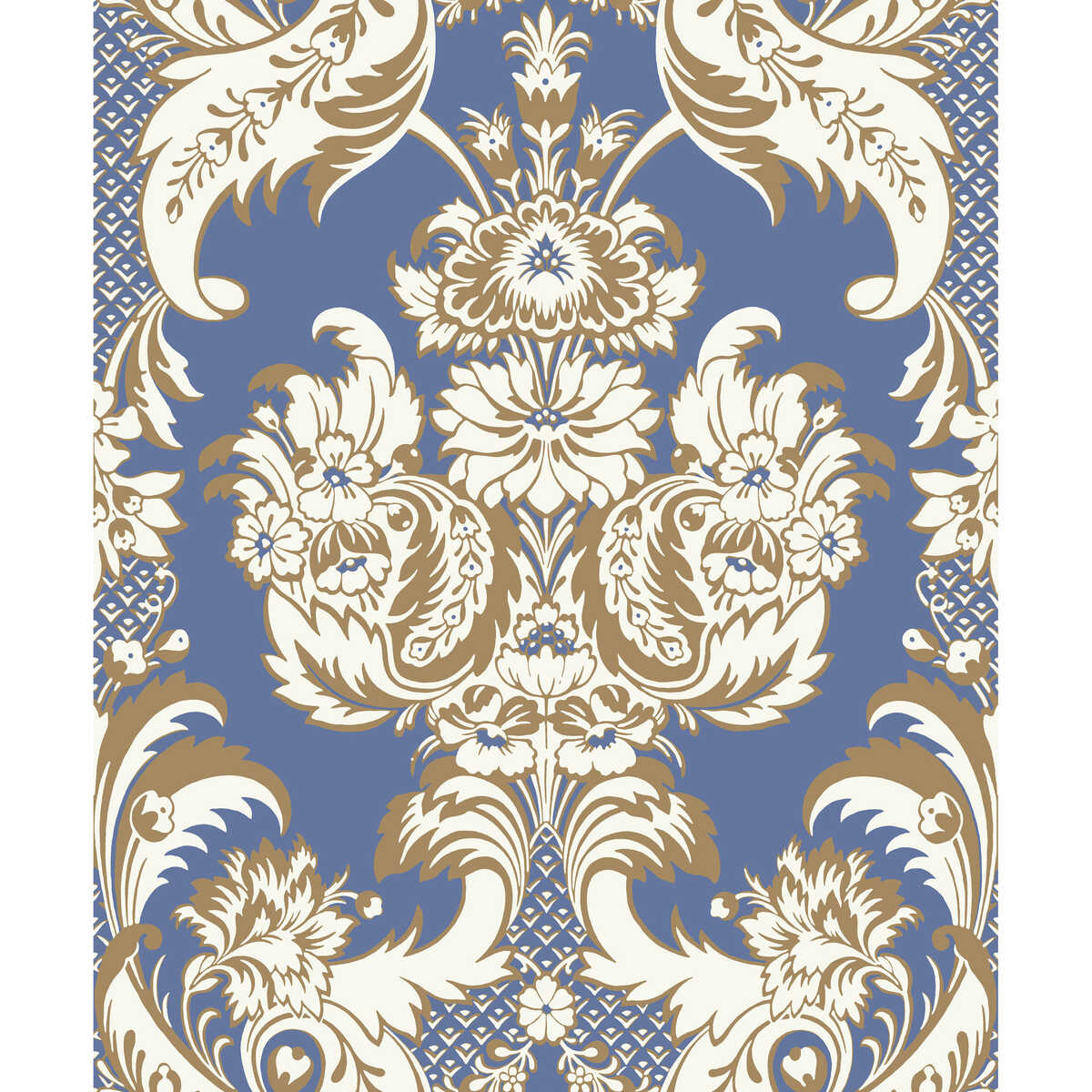 Wyndham - Blue And Gold - COLE & SON Wallpaper