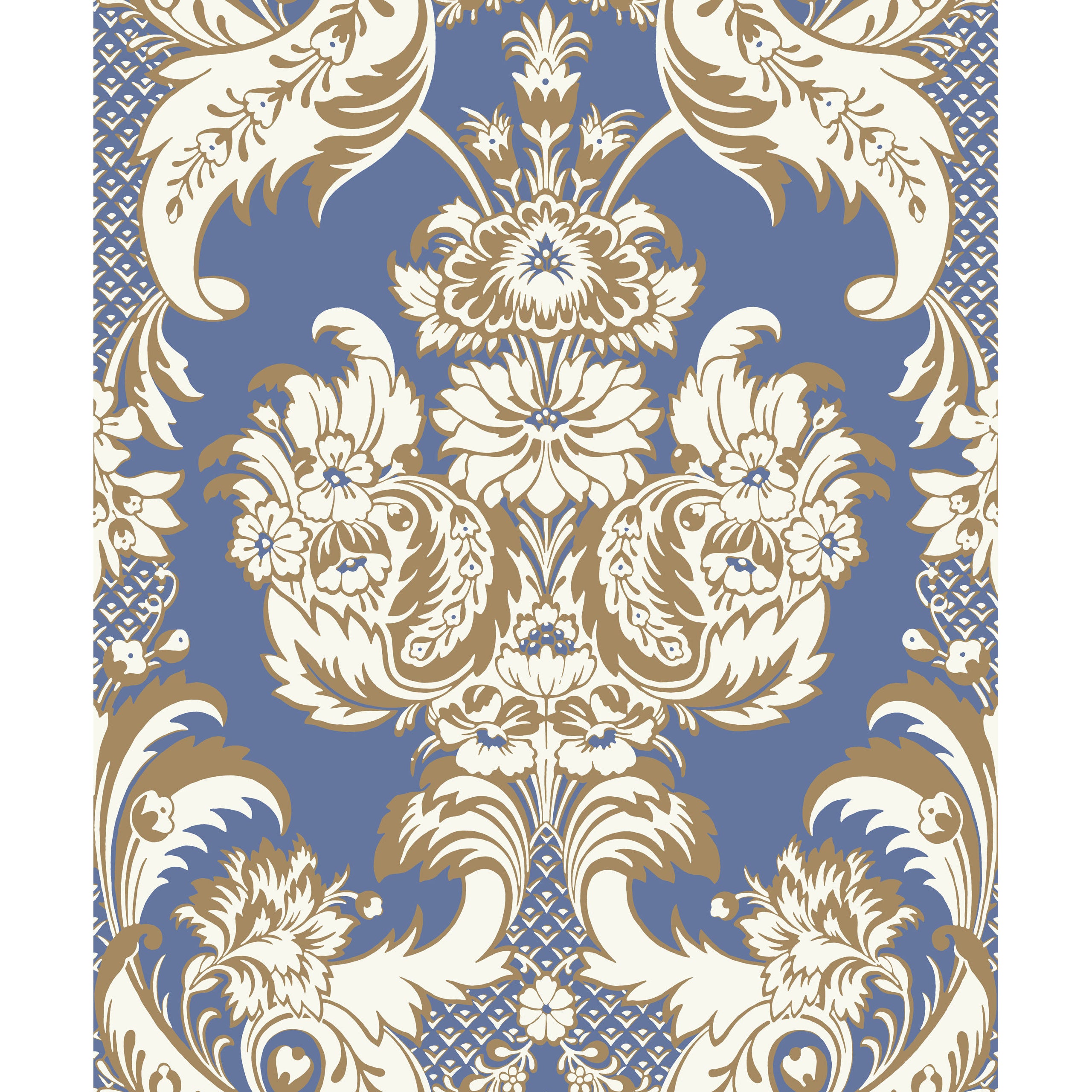 Wyndham - Blue And Gold - Cole & Son Wallpaper