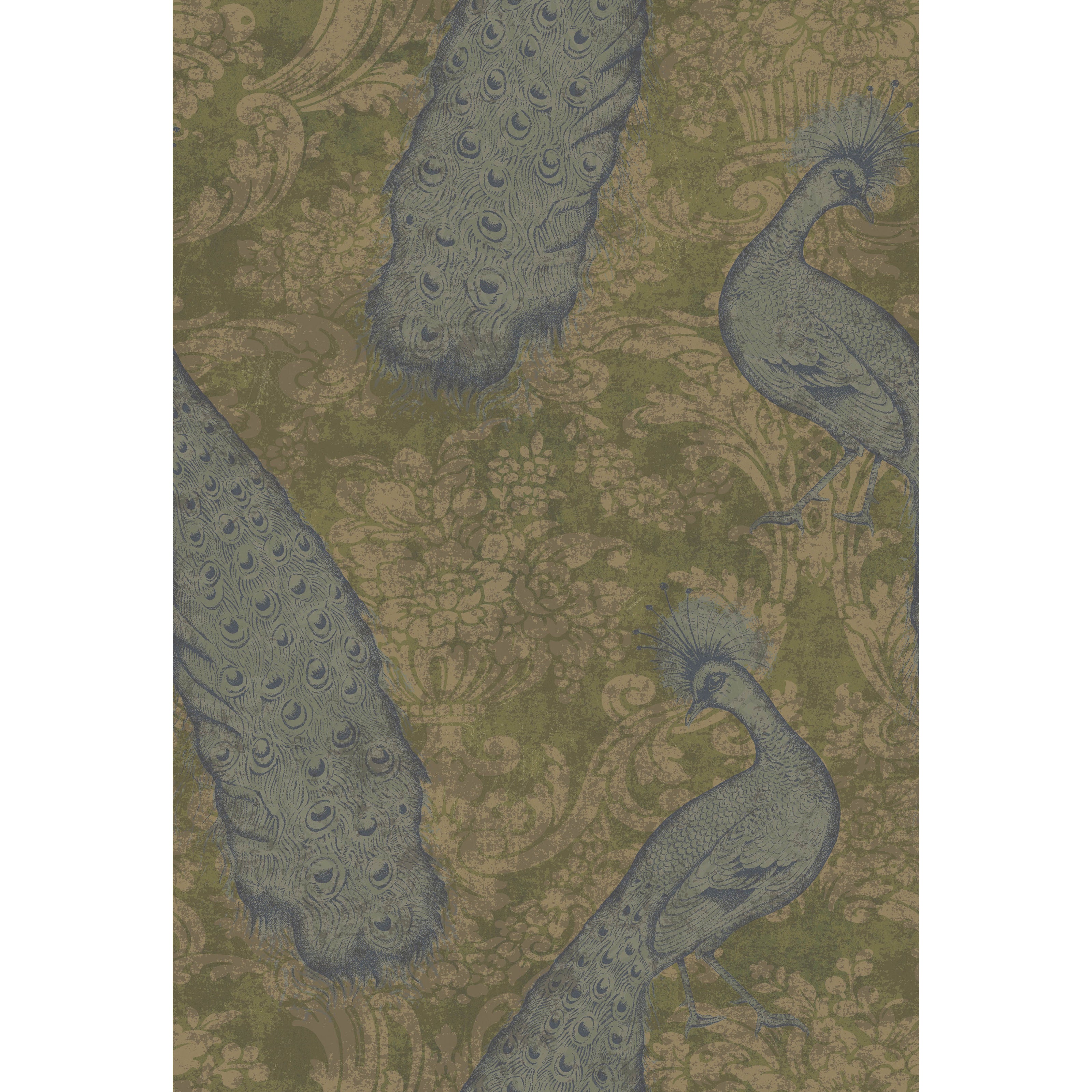 Byron - Teal And Pewter - Cole & Son Wallpaper