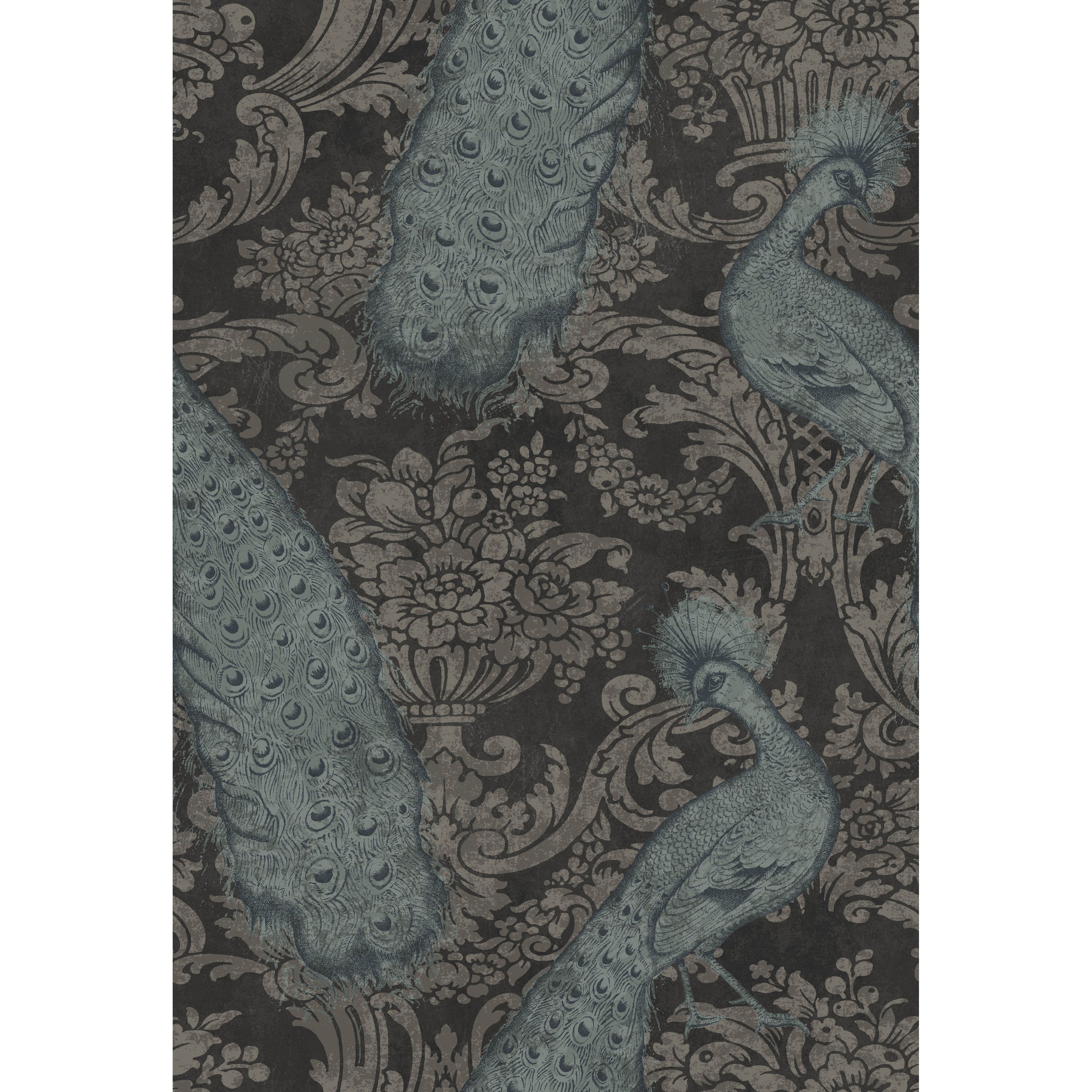 Byron - Teal And Graphite - Cole & Son Wallpaper