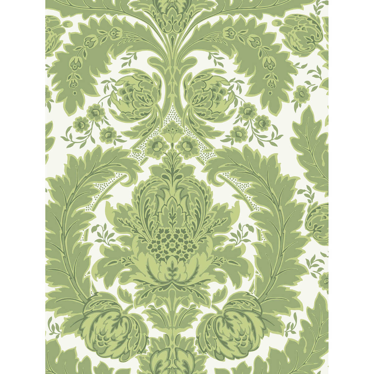 Coleridge - Green And Ivory - COLE & SON Wallpaper