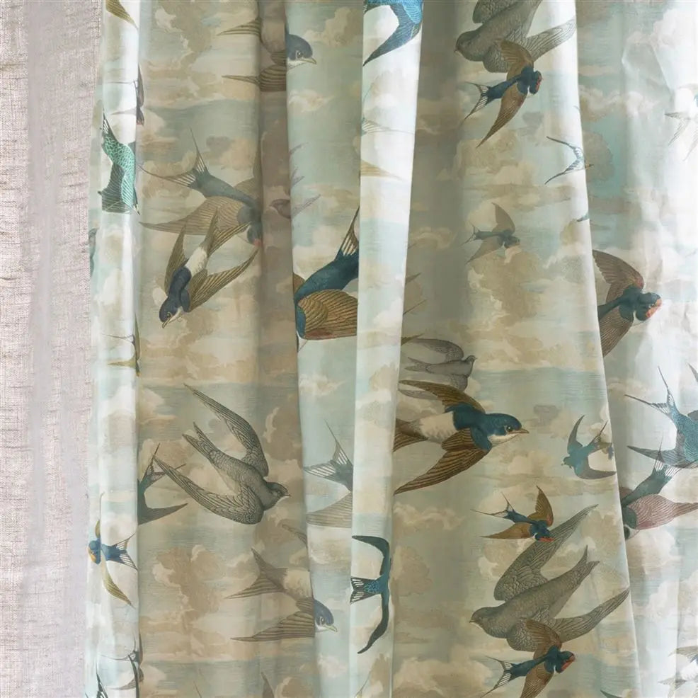 CHIMNEY SWALLOWS SKY BLUE - John Derian - FJD6009-01 Fabric