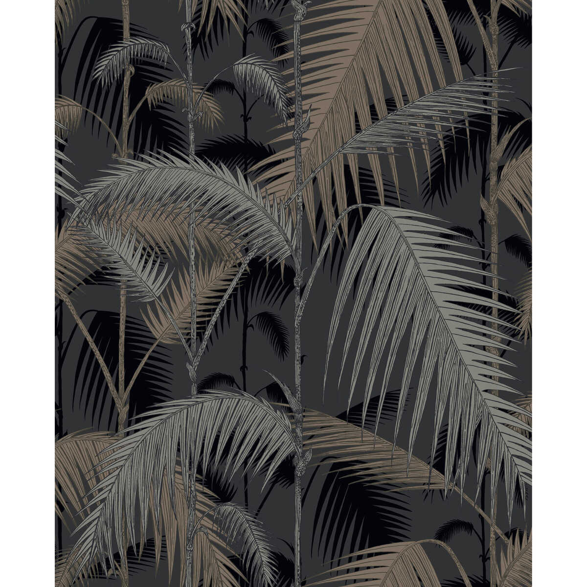 Palm Jungle - Silver/Black - COLE & SON Wallpaper