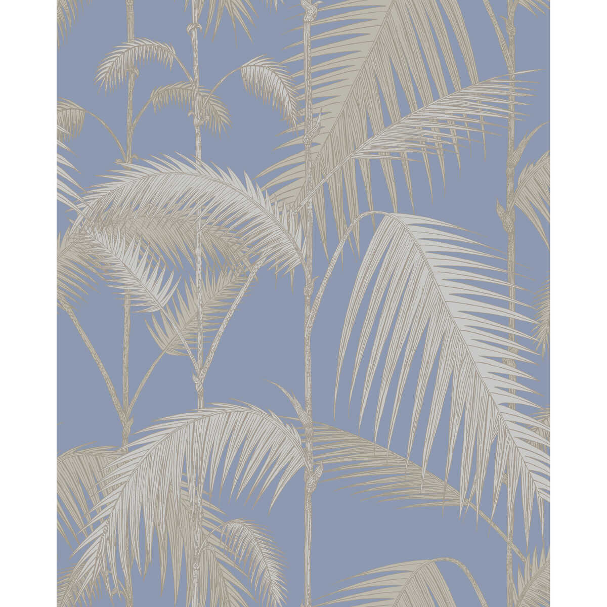 Palm Jungle - Straw & Blue - COLE & SON Wallpaper