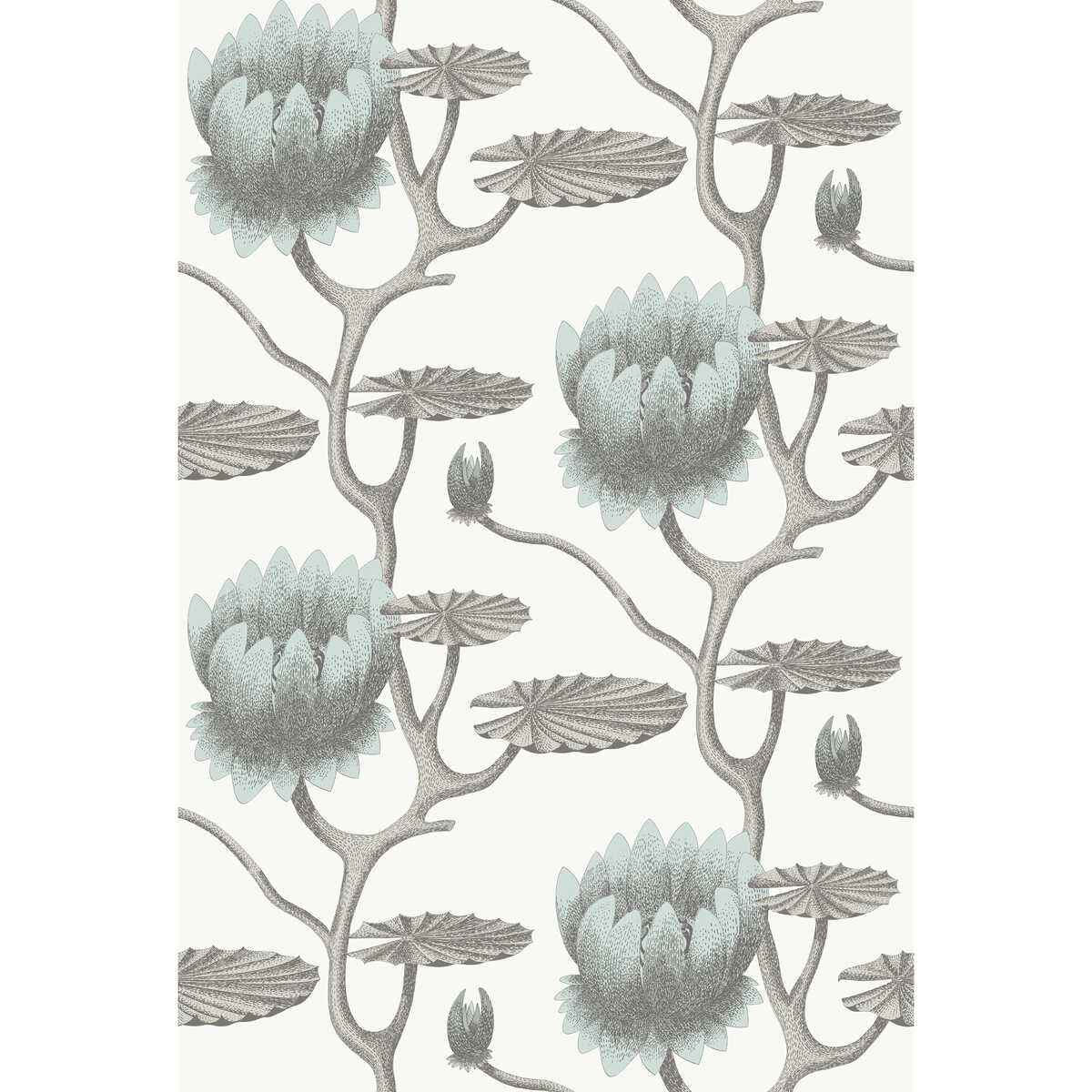 954022cs0 Summer Lily Aqua White Cole Son Wallpaper