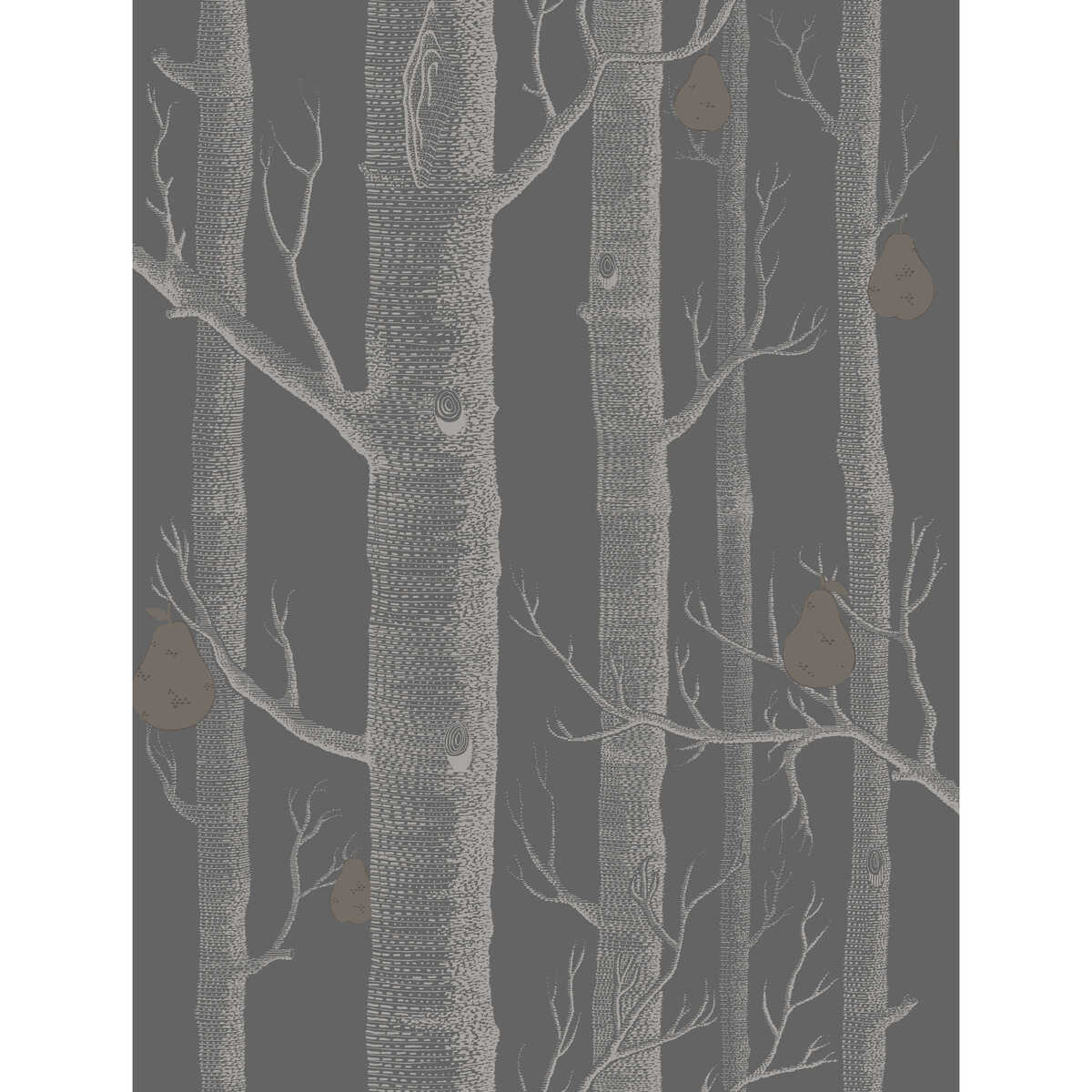 Woods & Pears - Gilver/Black - COLE & SON Wallpaper