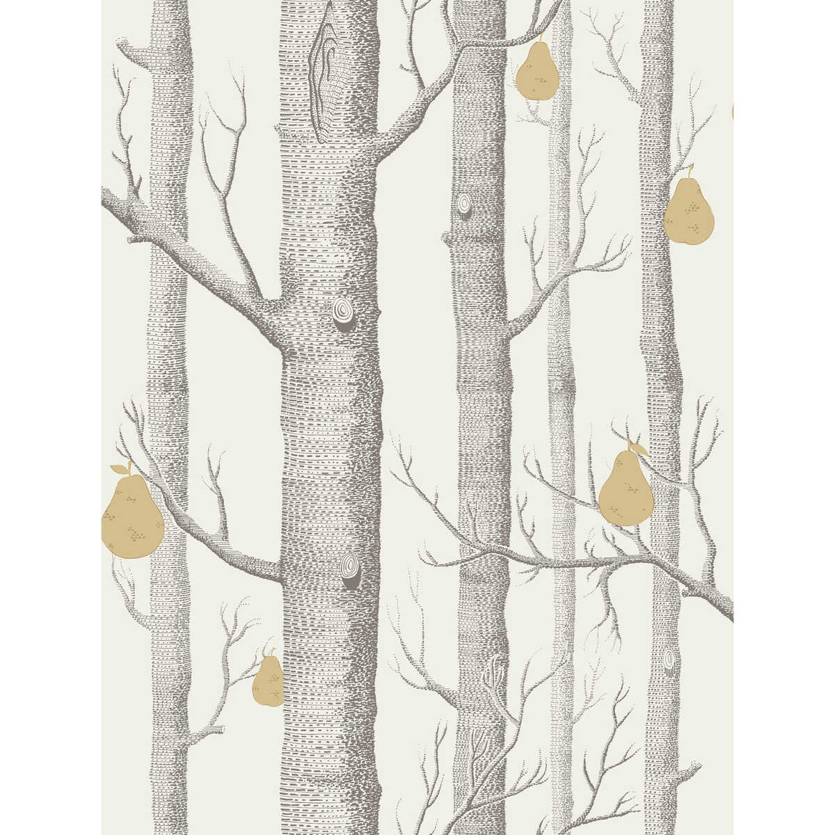 Woods & Pears - Charcl/Lin/Gld - COLE & SON Wallpaper