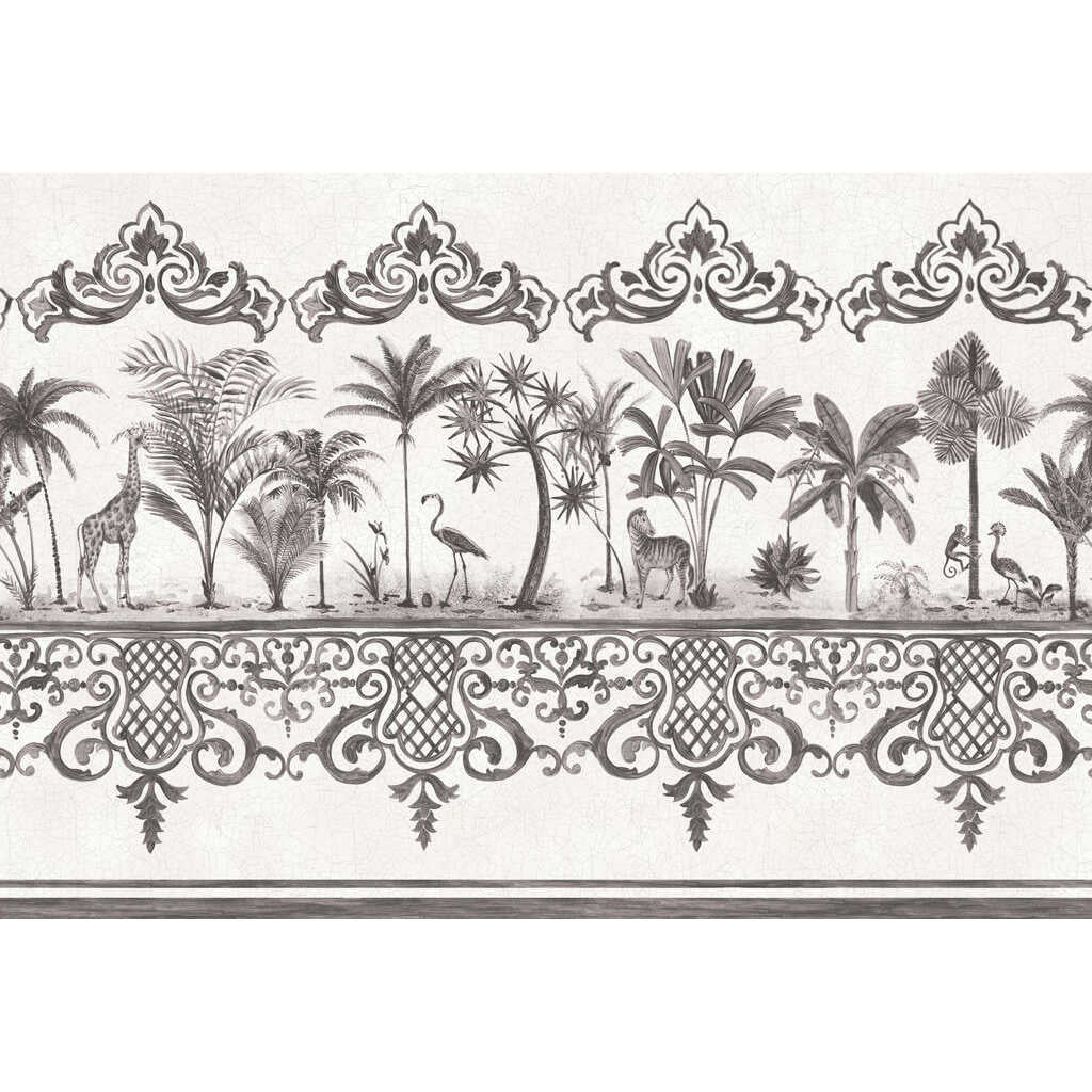 Rou Border - Charcoal - COLE & SON Wallpaper