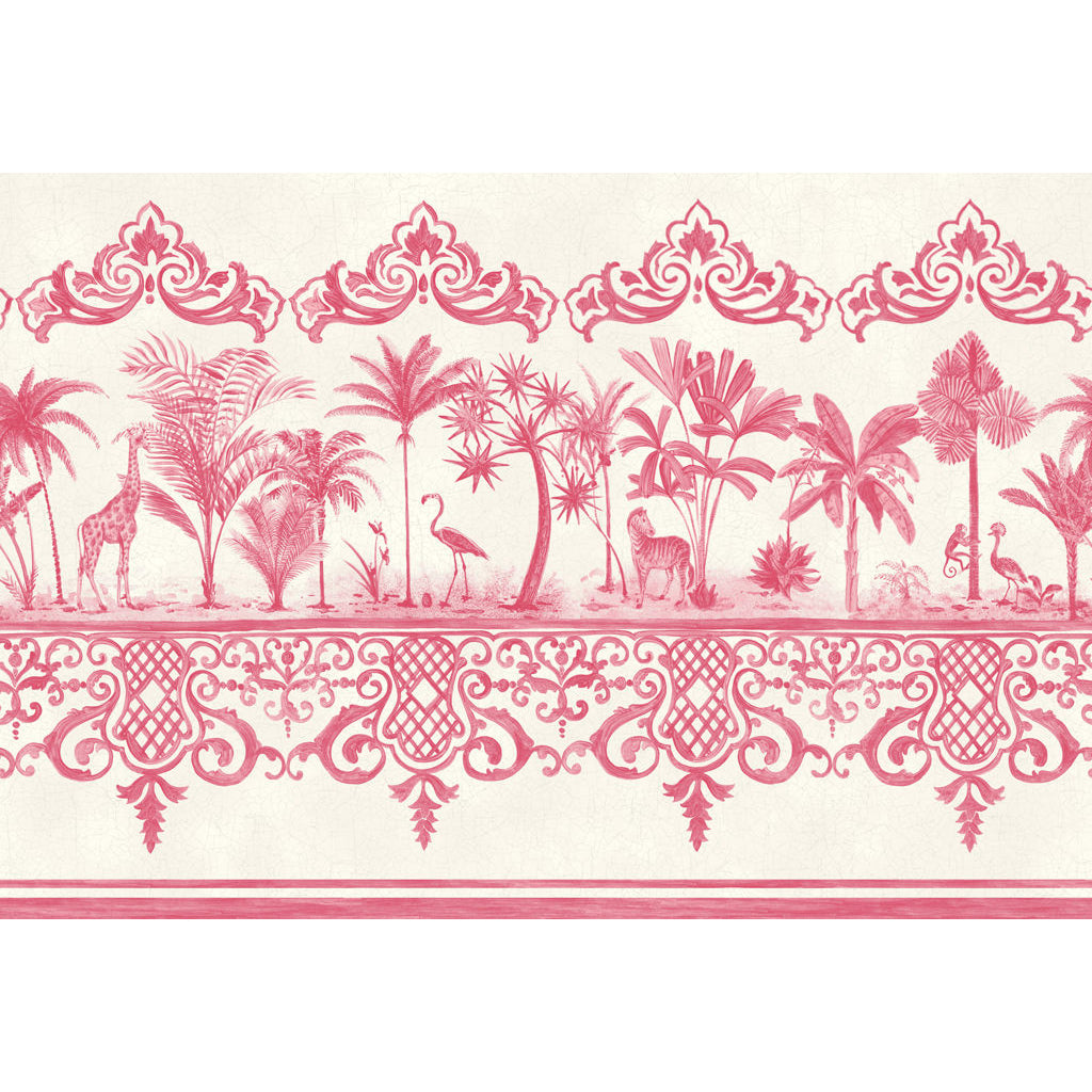 Rou Border - Rose Pink - Cole & Son Wallpaper