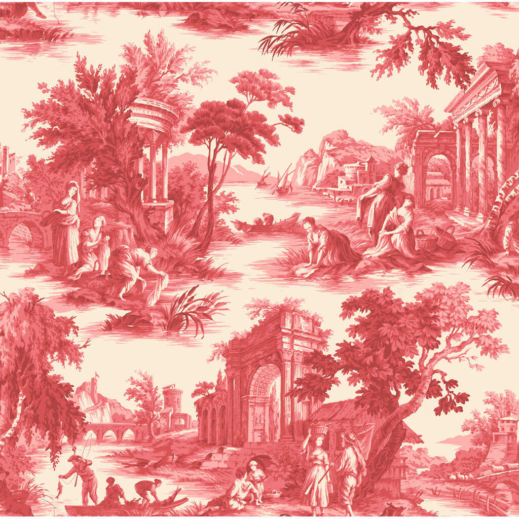 Villandry - Red - COLE & SON Wallpaper
