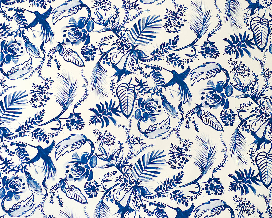 Hummingbird - Dazzling Blue - Scalamandre Fabric