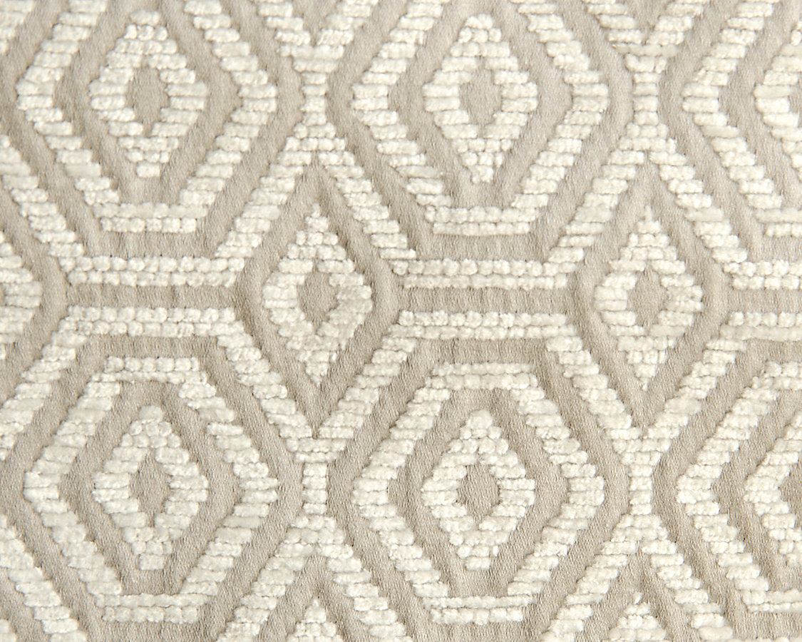 Geometric Drops - White Star - Scalamandre Fabric