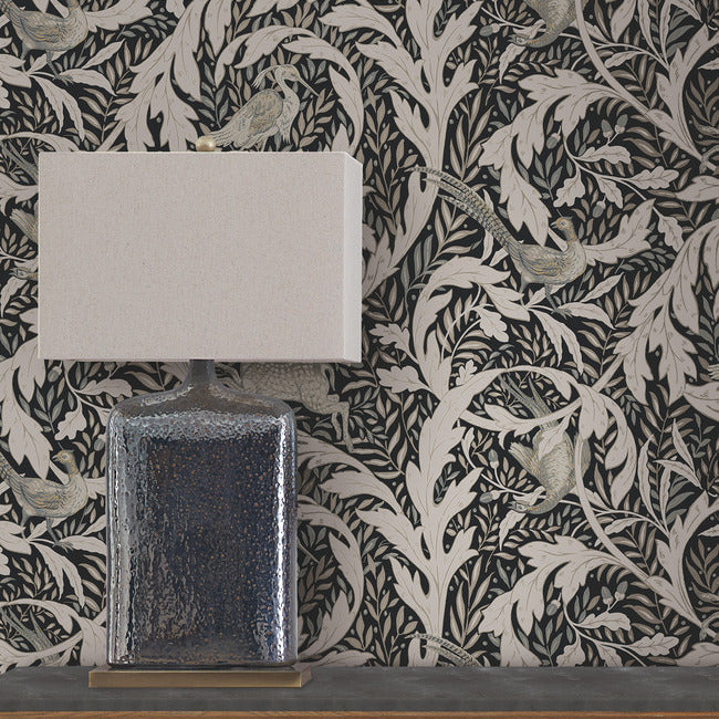 woodland-tapestry-wallpaper-black-york-wallcoverings-ac9122