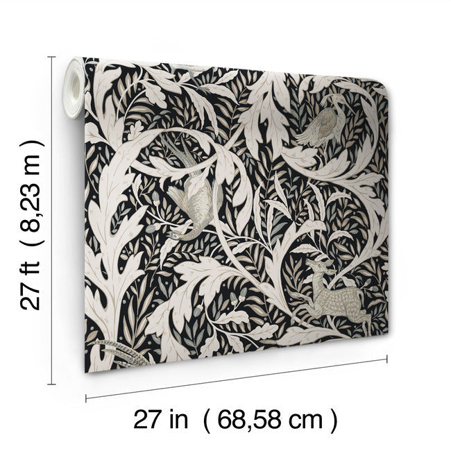 woodland-tapestry-wallpaper-black-york-wallcoverings-ac9122
