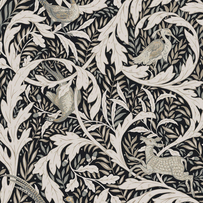 woodland-tapestry-wallpaper-black-york-wallcoverings-ac9122