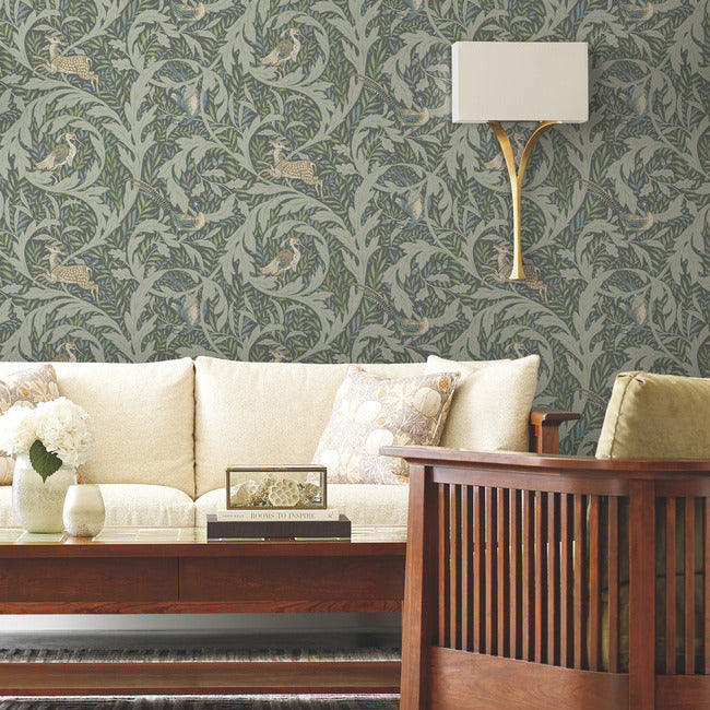 woodland-tapestry-wallpaper-sage-york-wallcoverings-ac9124
