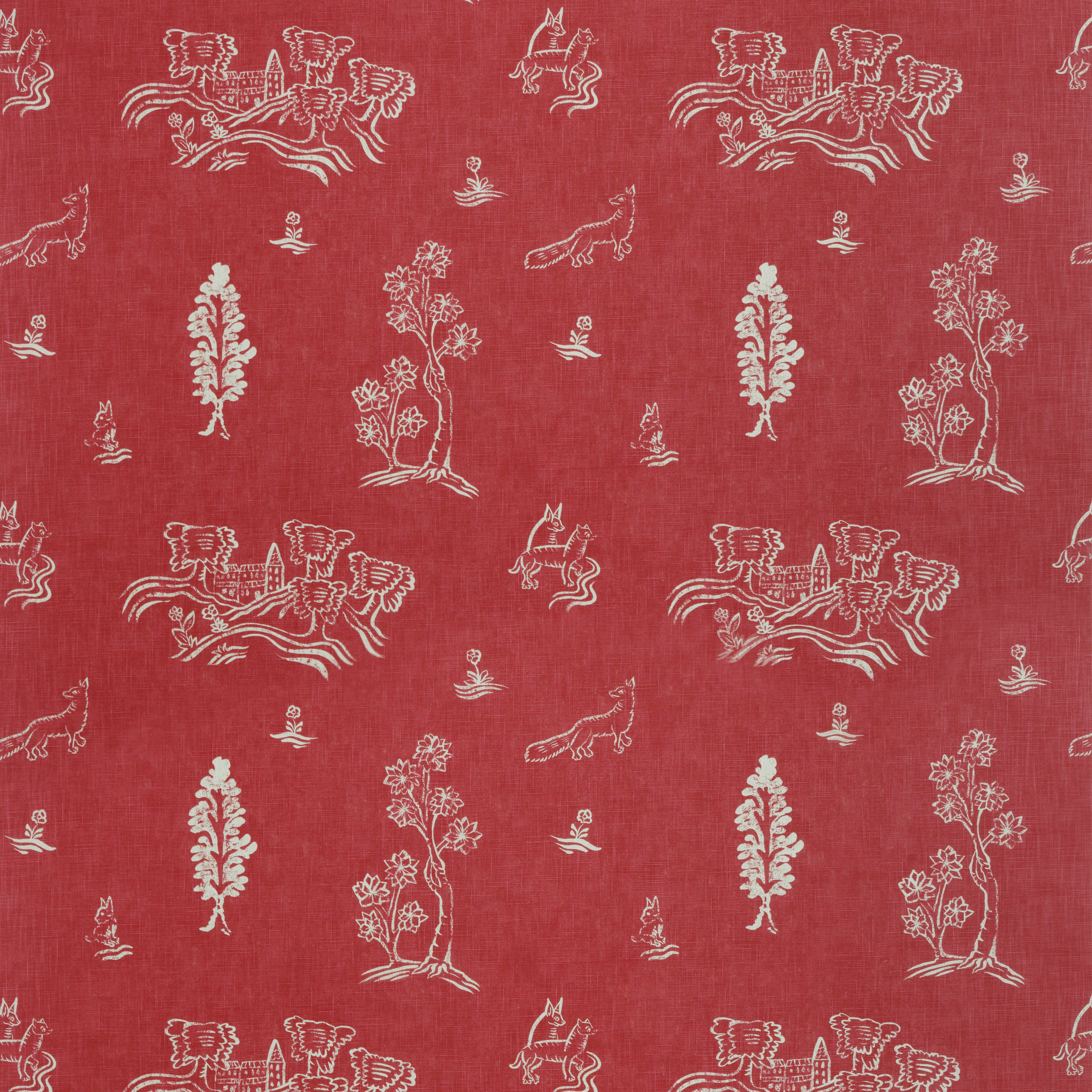 Friendly Folk - Huntsman Red - Kravet Couture Fabric