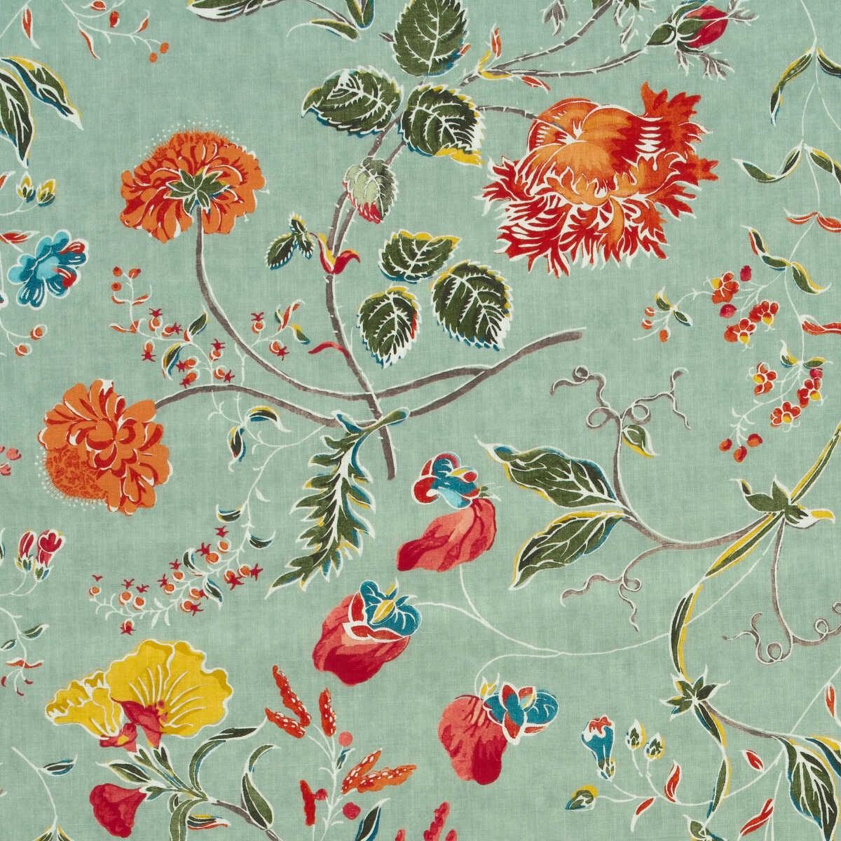 Wild Wood - Duckegg Outdoor - KRAVET COUTURE Fabric