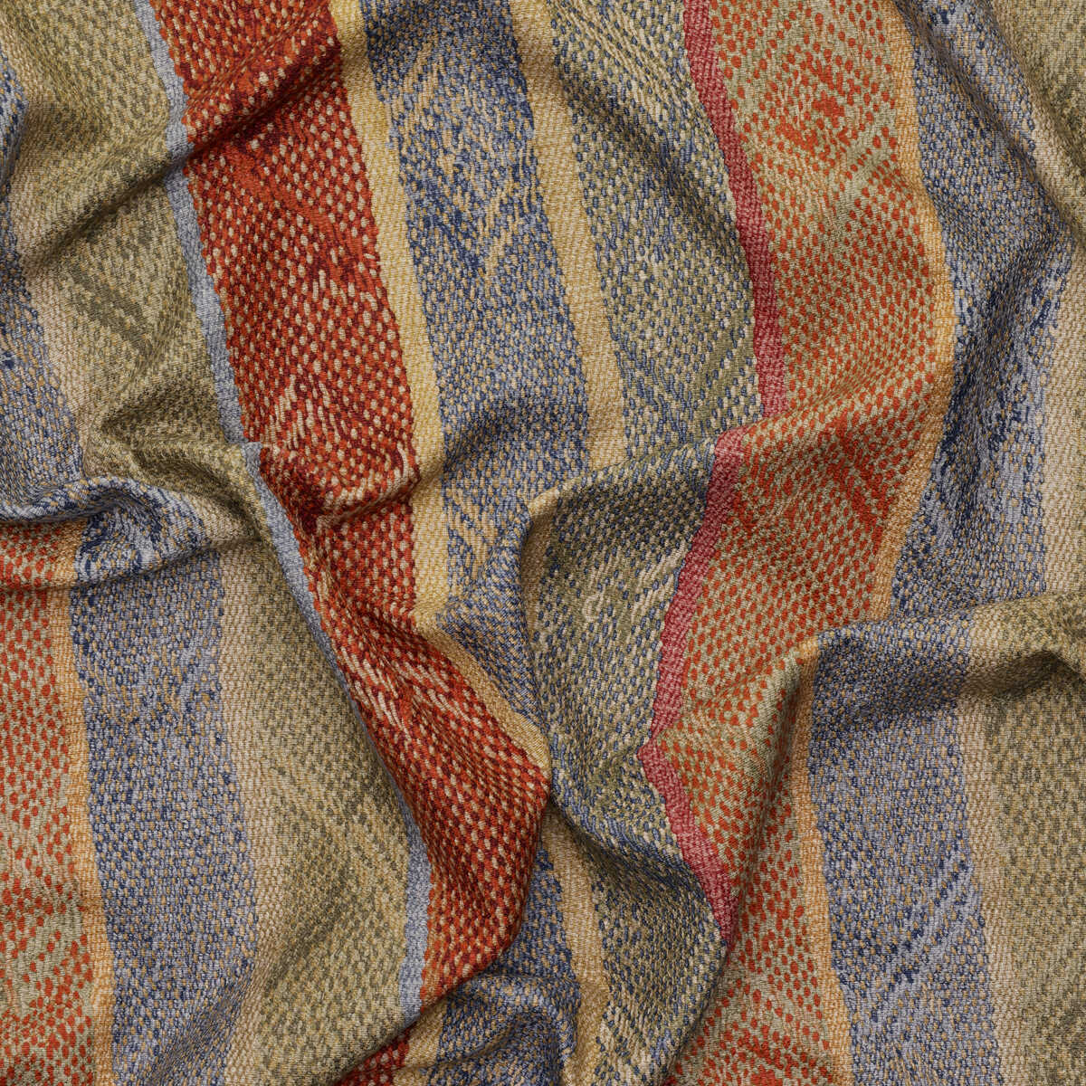 Isthmus - Brick/Green - KRAVET COUTURE Fabric