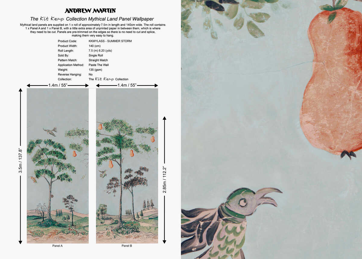 Mythical Land - Summerstorm - KRAVET COUTURE Wallpaper