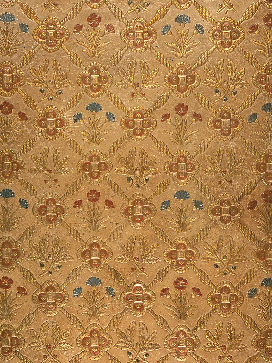 Cuir Chene - White/Gold - Scalamandre Fabric
