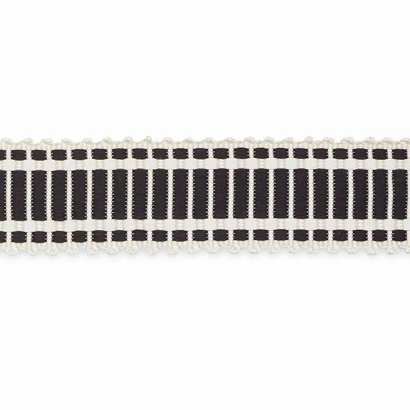 EUGENIE-PICOT-EDGE-BRAID-IVORY-EBONY-SCHUMACHER-B107-7 - Schumacher Trim