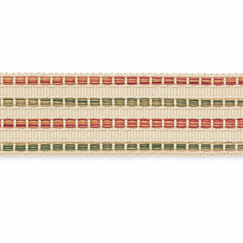 MARTHA-BRAID-SAGE-BERRY-BEIGE-SCHUMACHER-B215-2 - Schumacher Trim