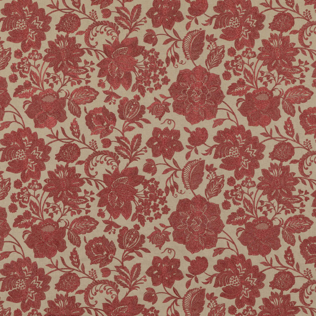Berwick - Red - G P & J BAKER Fabric