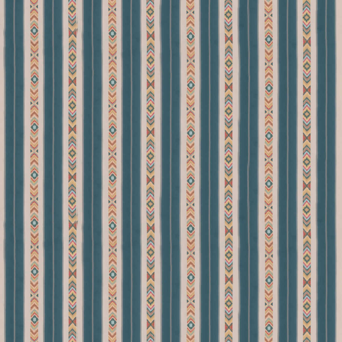 Ashlar Stripe - Blue - G P & J BAKER Fabric