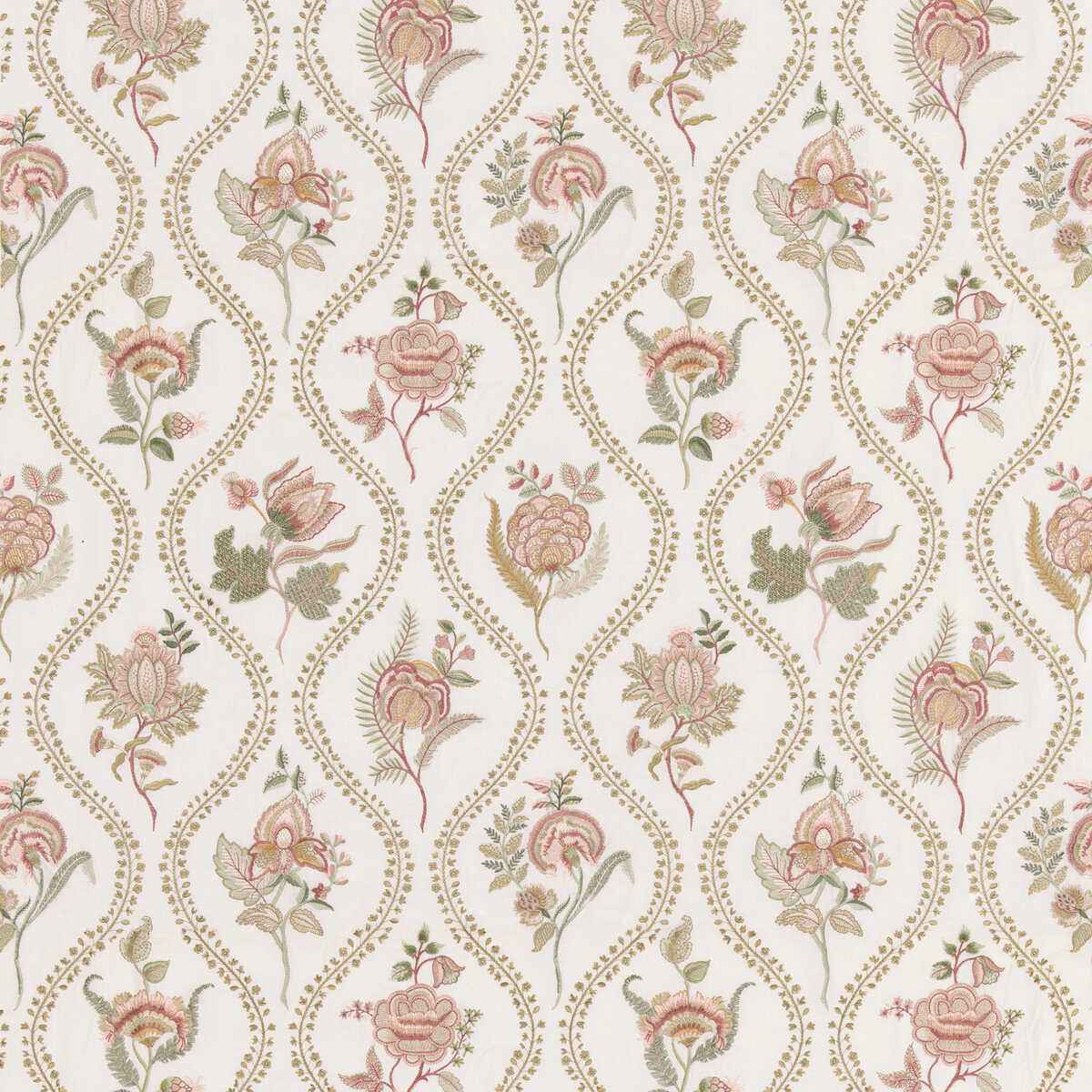 Bf1102540 Burford Embroidery Rose Cream G P J Baker Fabric - G P & J BAKER Fabric