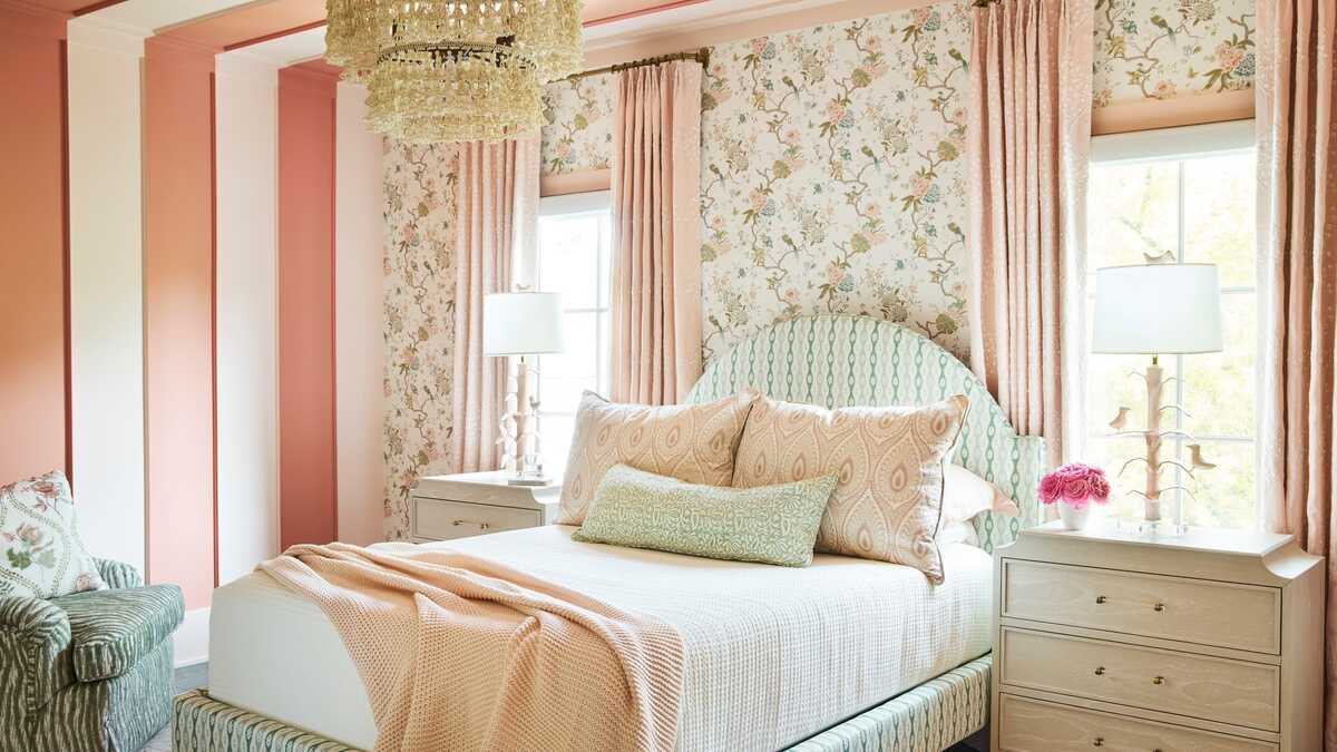 Burford Embroidery - Rose/Cream - G P & J BAKER Fabric