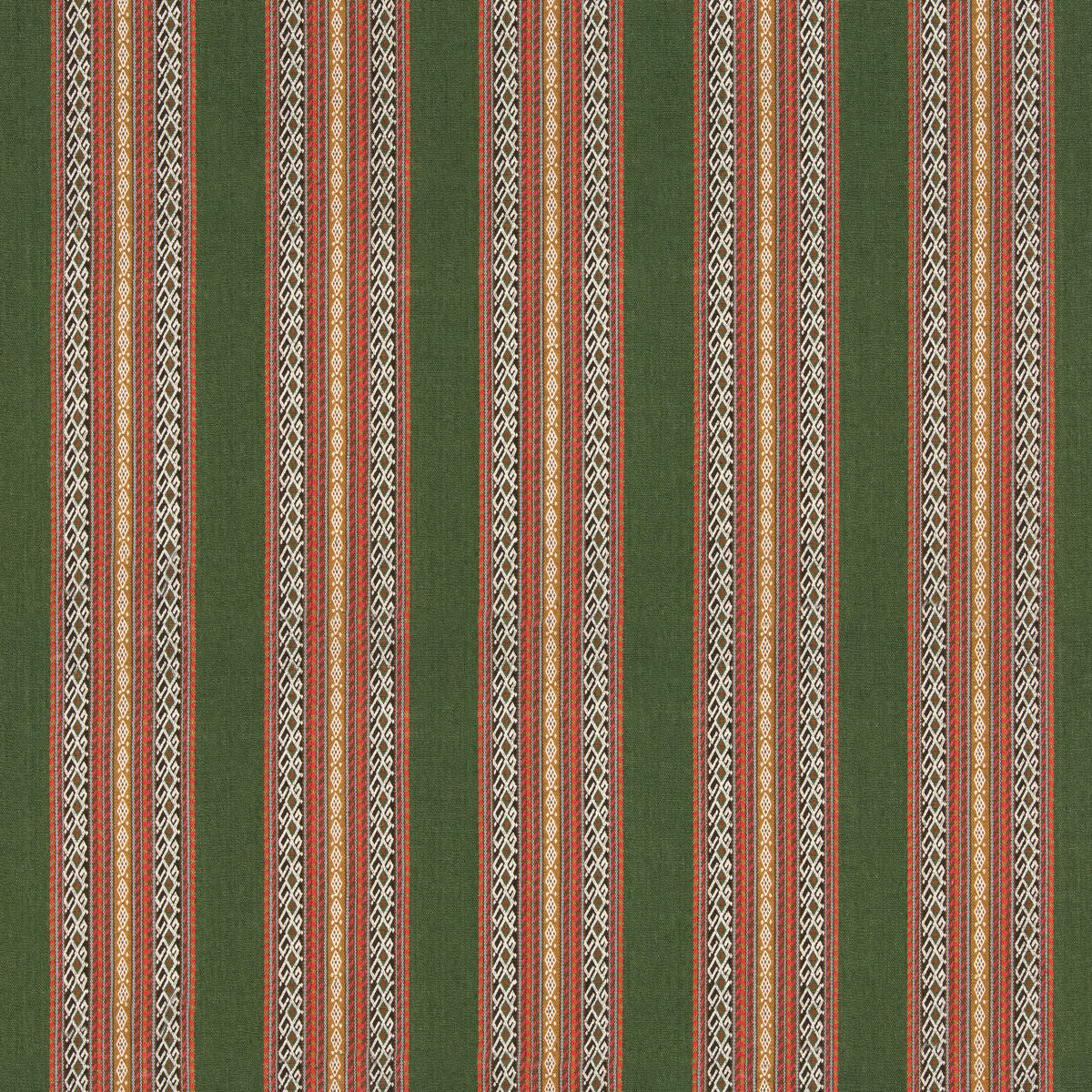 Worlds Apart - Green/Coral - G P & J Baker Fabric