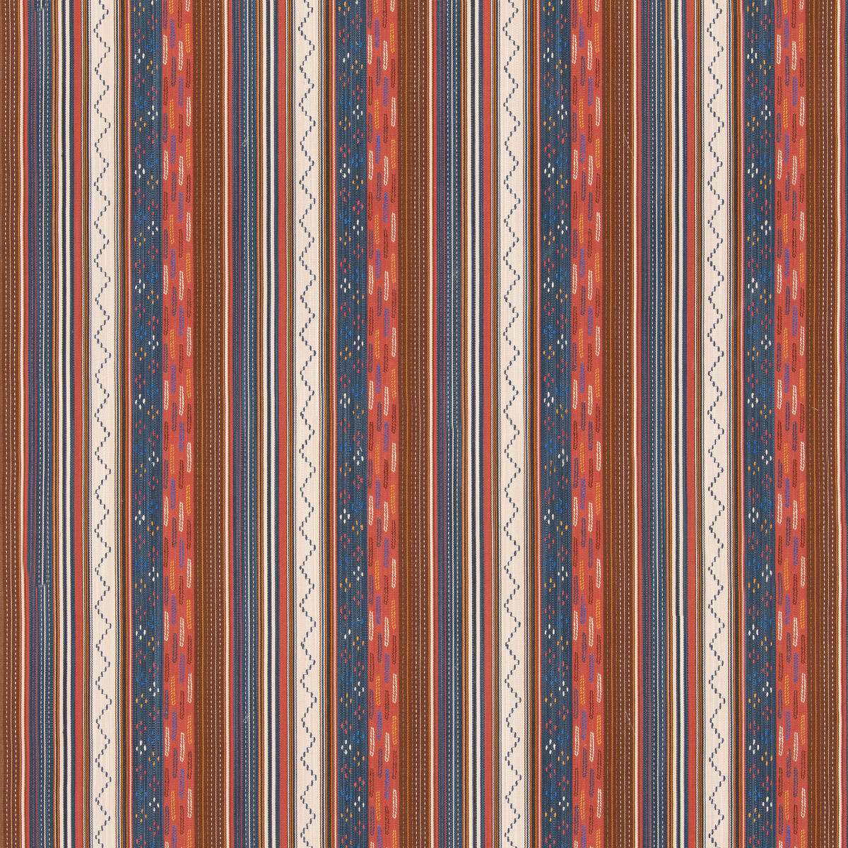 Runaway - Coral/Indigo - G P & J Baker Fabric