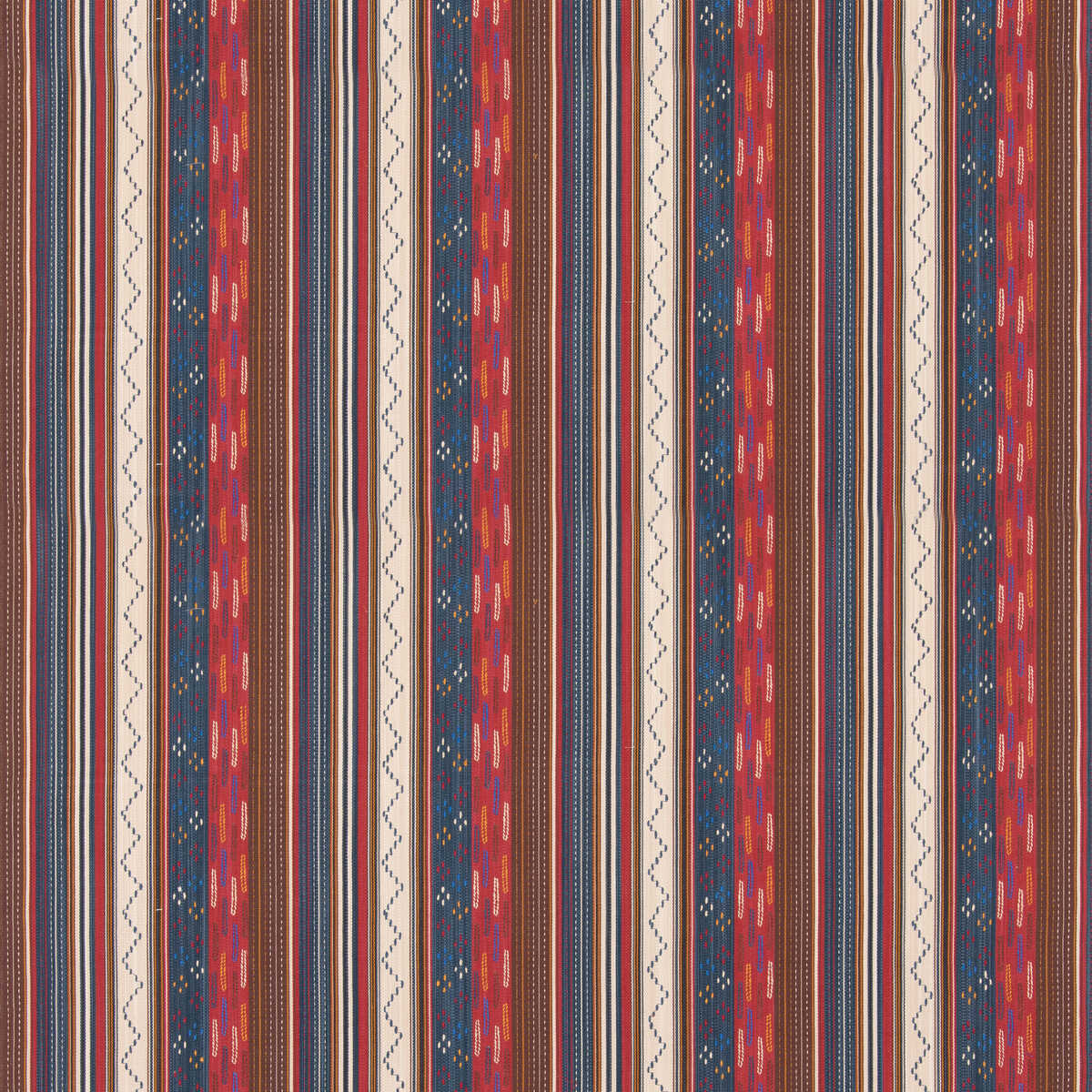 Runaway - Indigo/Red - G P & J BAKER Fabric